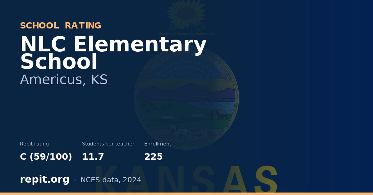 NLC Elementary School, Americus, KS — Repit school rating C (59/100)