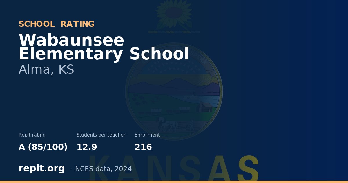 Wabaunsee Elementary School, Alma, KS — Repit school rating A (85/100)