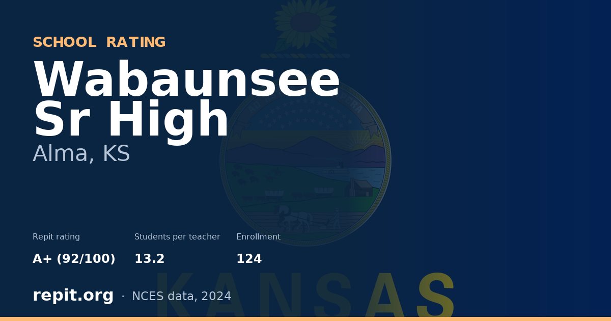 Wabaunsee Sr High, Alma, KS — Repit school rating A+ (92/100)