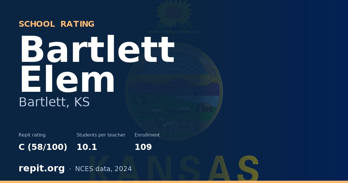 Bartlett Elem, Bartlett, KS — Repit school rating C (58/100)