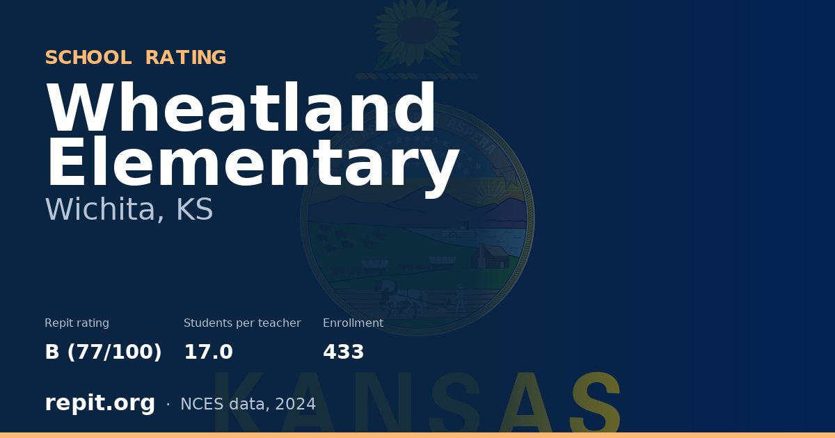 Wheatland Elementary, Wichita, KS — Repit school rating B (77/100)