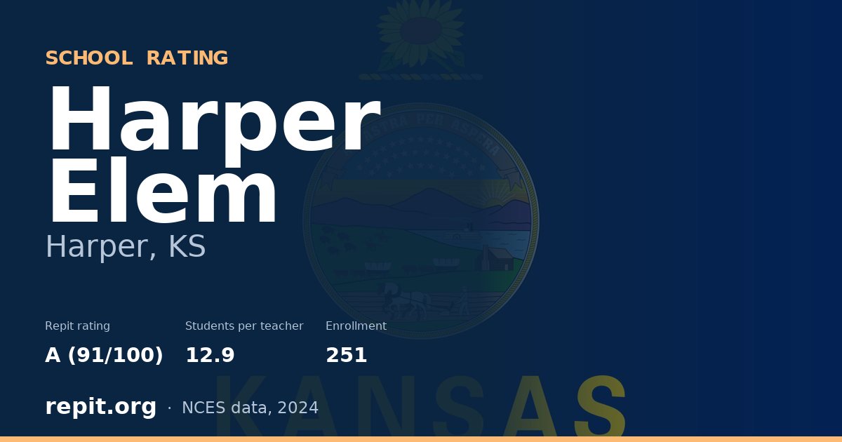 Harper Elem, Harper, KS — Repit school rating A (91/100)