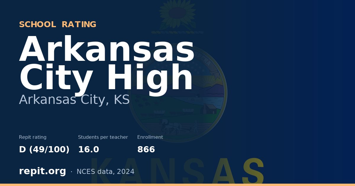 Arkansas City High, Arkansas City, KS — Repit school rating D (49/100)