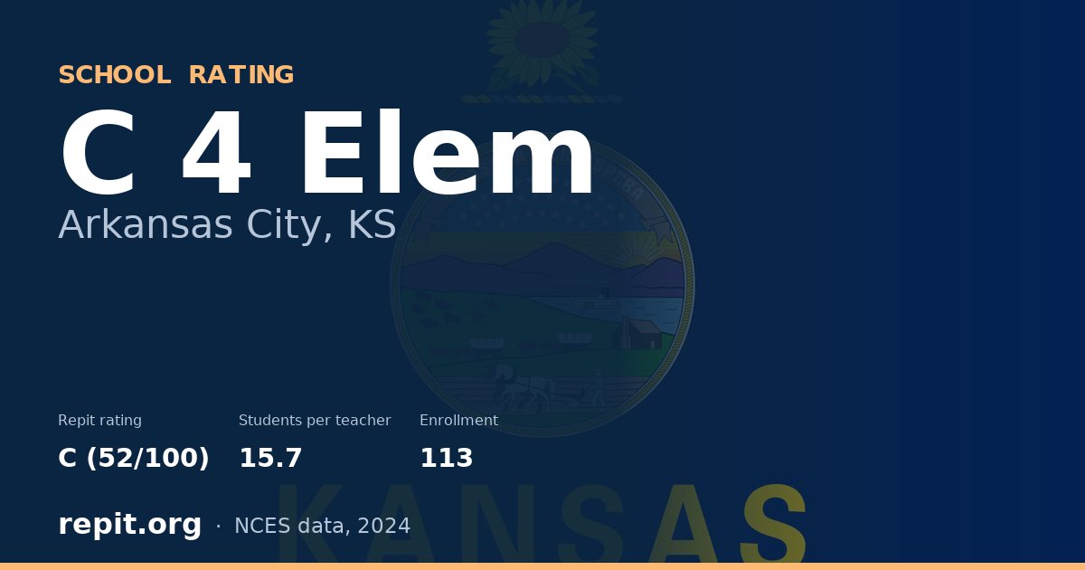 C 4 Elem, Arkansas City, KS — Repit school rating C (52/100)
