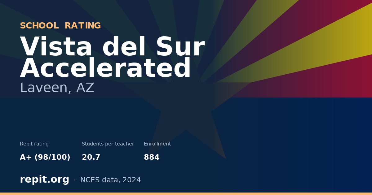 Vista del Sur Accelerated, Laveen, AZ — Repit school rating A+ (98/100)