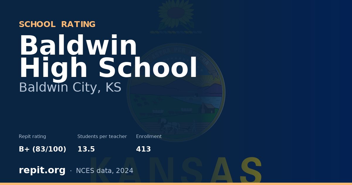 Baldwin High School, Baldwin City, KS — Repit school rating B+ (83/100)