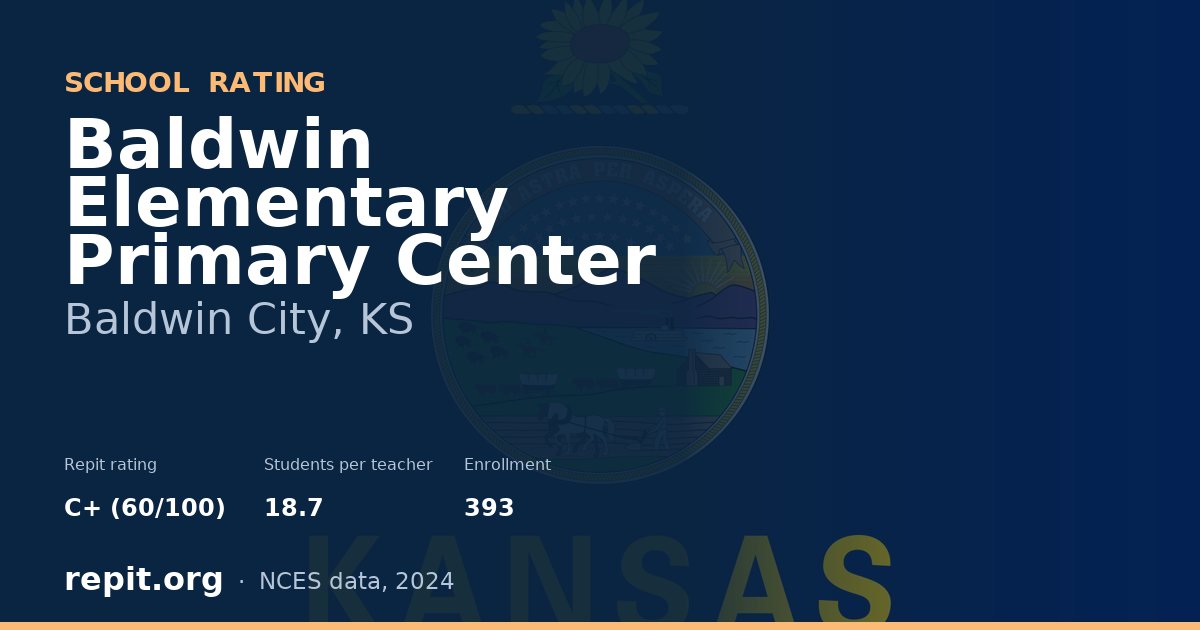 Baldwin Elementary Primary Center, Baldwin City, KS — Repit school rating C+ (60/100)