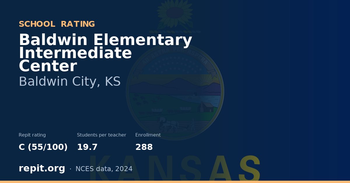 Baldwin Elementary Intermediate Center, Baldwin City, KS — Repit school rating C (55/100)
