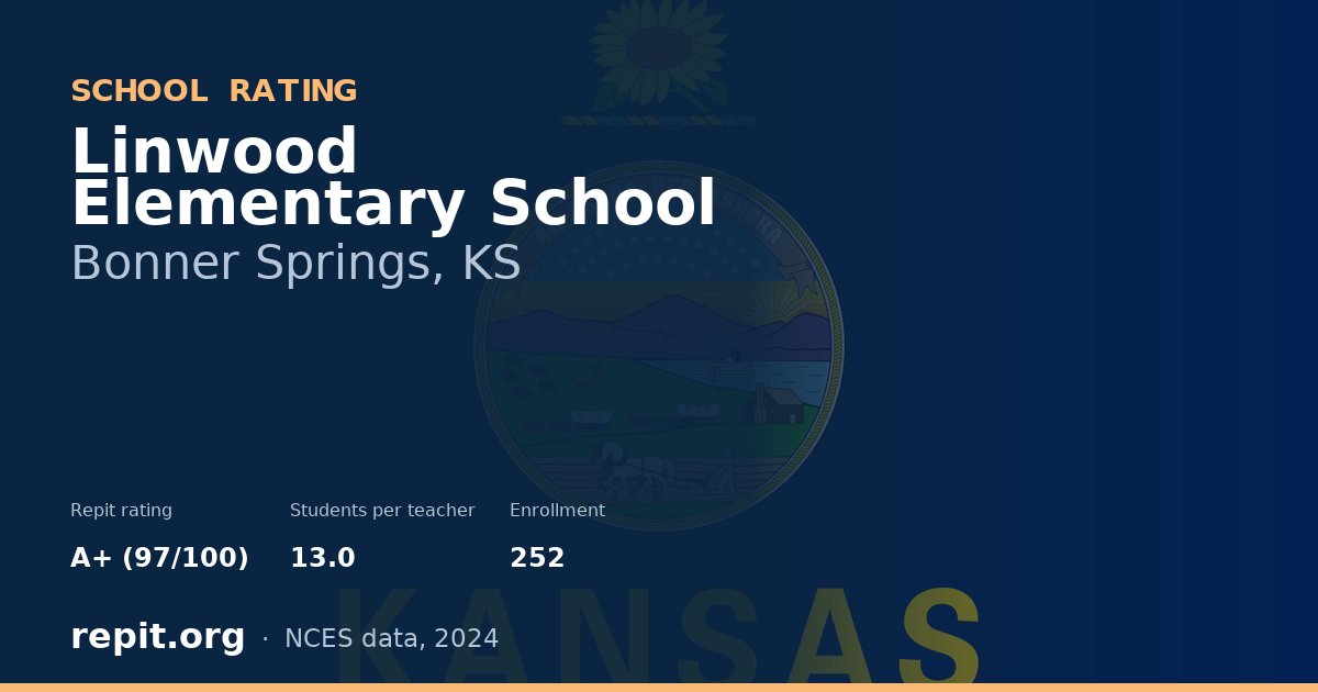 Linwood Elementary School, Bonner Springs, KS — Repit school rating A+ (97/100)