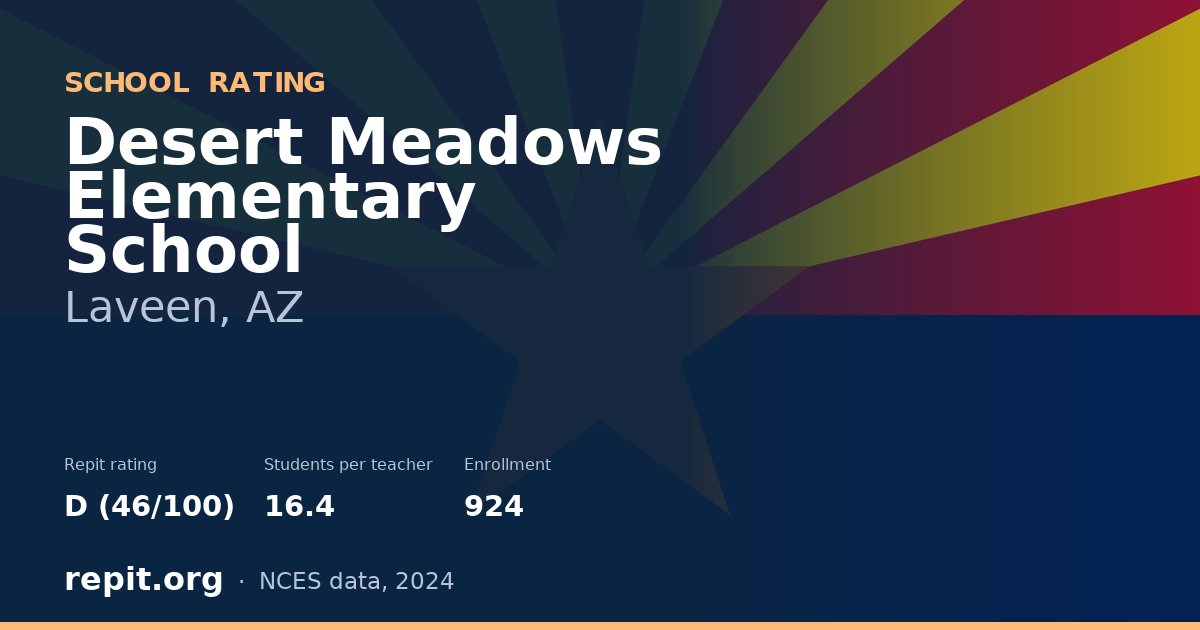 Desert Meadows Elementary School, Laveen, AZ — Repit school rating D (46/100)