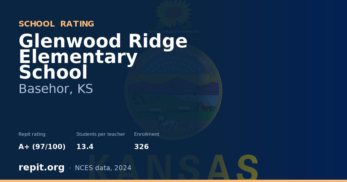 Glenwood Ridge Elementary School, Basehor, KS — Repit school rating A+ (97/100)