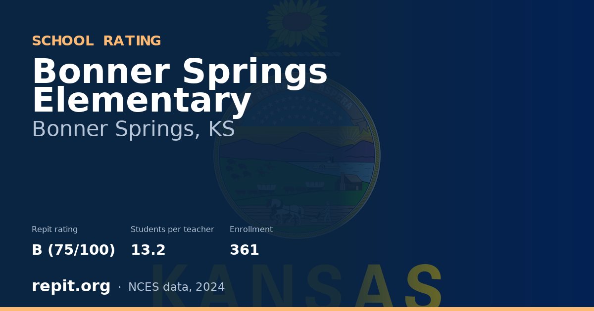 Bonner Springs Elementary, Bonner Springs, KS — Repit school rating B (75/100)