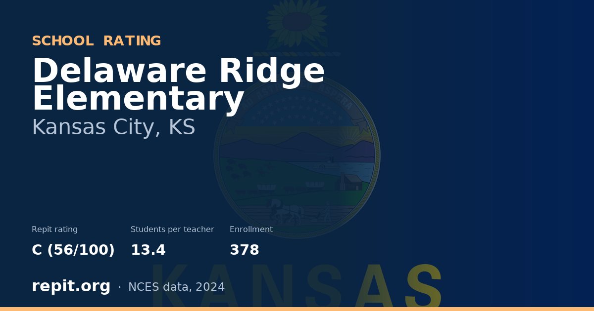 Delaware Ridge Elementary, Kansas City, KS — Repit school rating C (56/100)