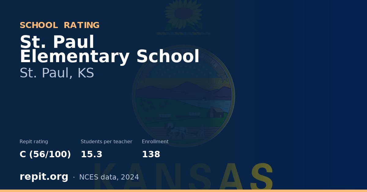 St. Paul Elementary School, St. Paul, KS — Repit school rating C (56/100)