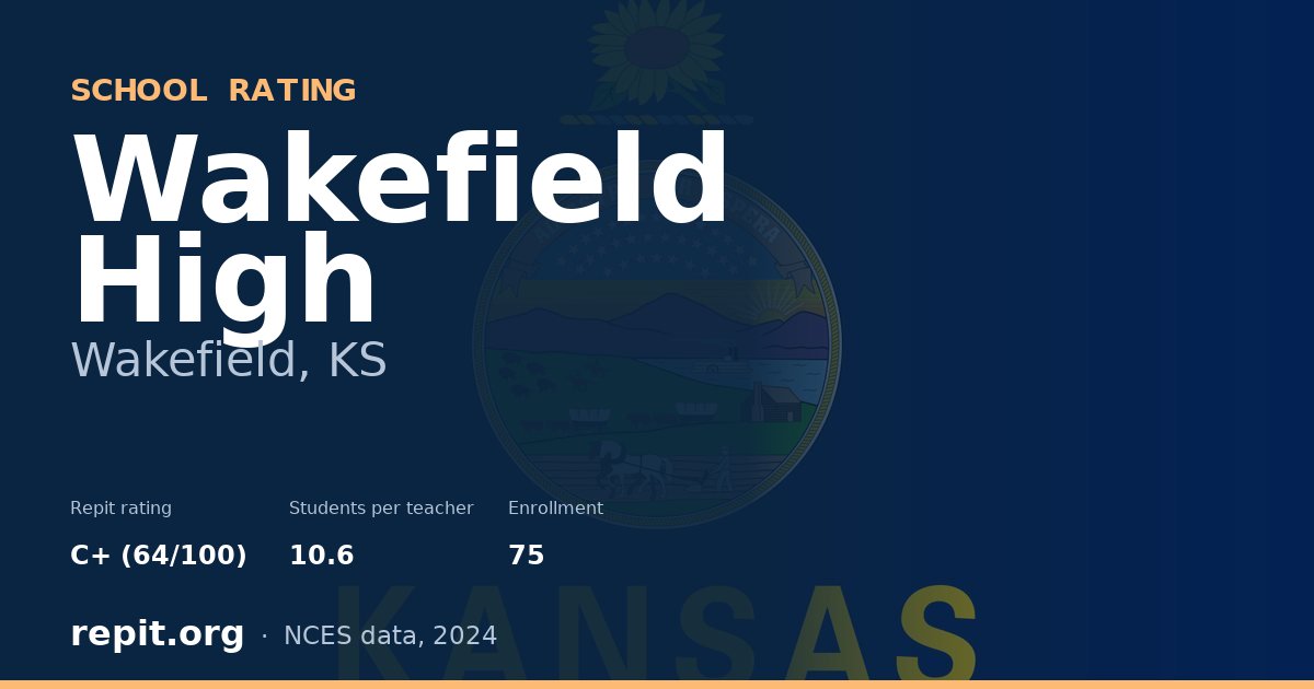 Wakefield High, Wakefield, KS — Repit school rating C+ (64/100)