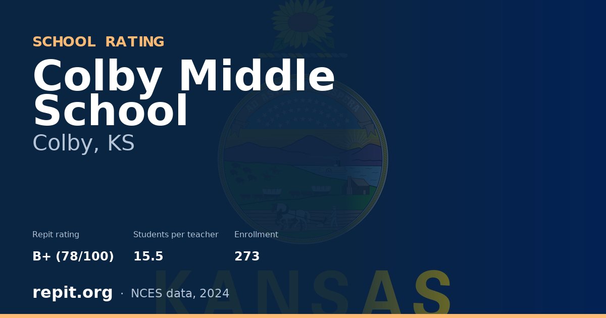 Colby Middle School, Colby, KS — Repit school rating B+ (78/100)