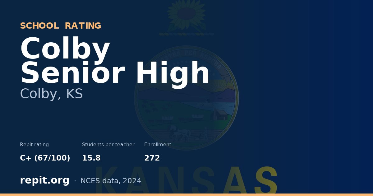 Colby Senior High, Colby, KS — Repit school rating C+ (67/100)