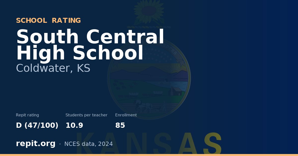 South Central High School, Coldwater, KS — Repit school rating D (47/100)