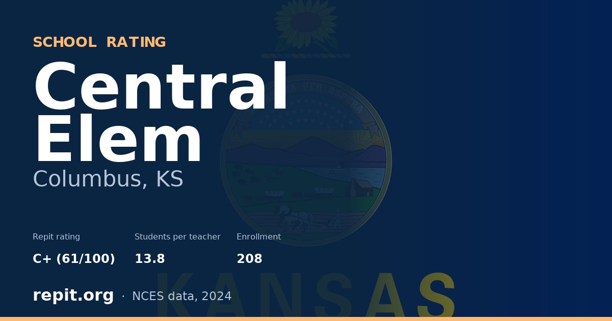 Central Elem, Columbus, KS — Repit school rating C+ (61/100)