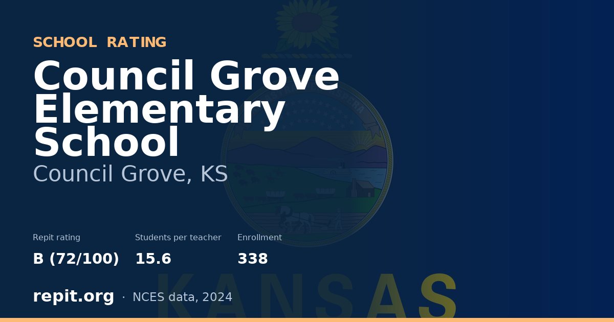 Council Grove Elementary School, Council Grove, KS — Repit school rating B (72/100)