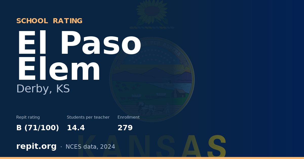 El Paso Elem, Derby, KS — Repit school rating B (71/100)