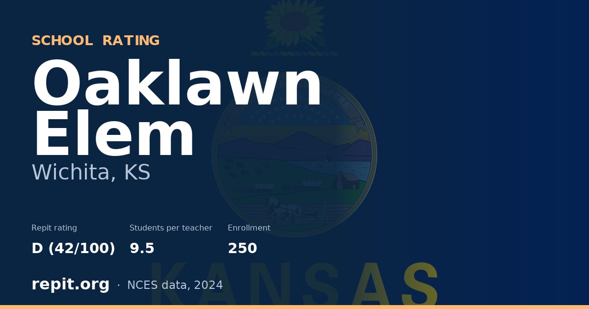 Oaklawn Elem, Wichita, KS — Repit school rating D (42/100)