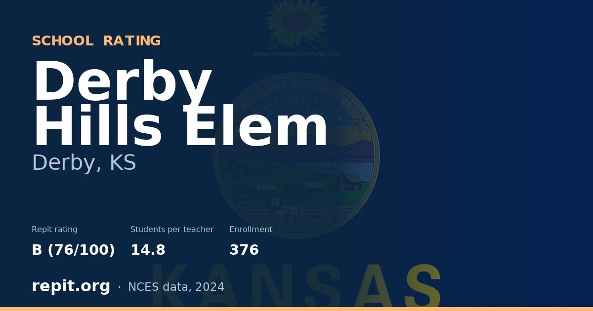 Derby Hills Elem, Derby, KS — Repit school rating B (76/100)
