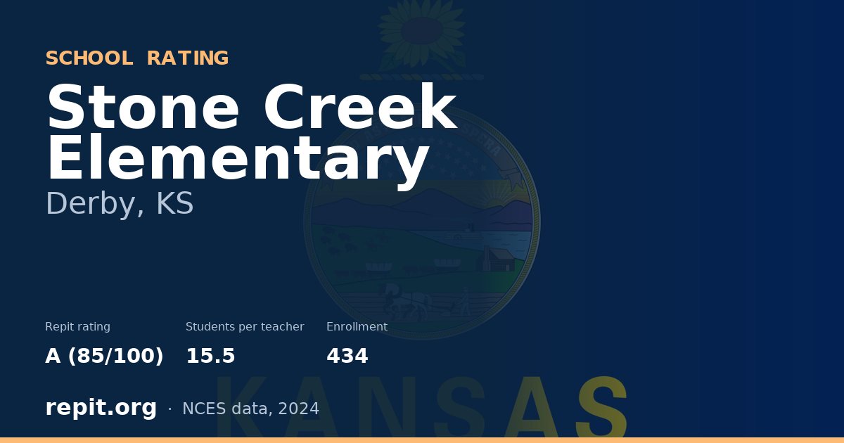 Stone Creek Elementary, Derby, KS — Repit school rating A (85/100)