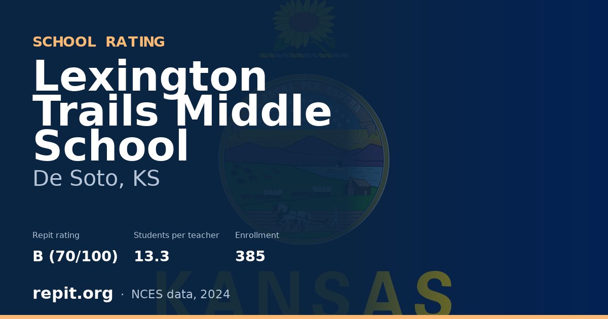Lexington Trails Middle School, De Soto, KS — Repit school rating B (70/100)