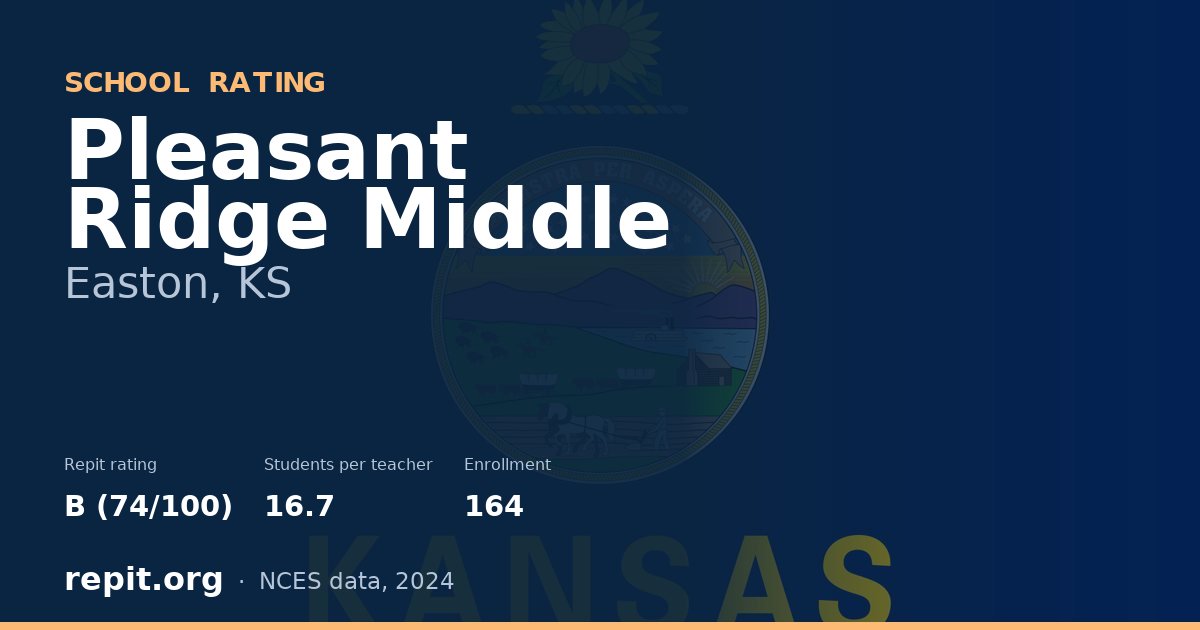 Pleasant Ridge Middle, Easton, KS — Repit school rating B (74/100)
