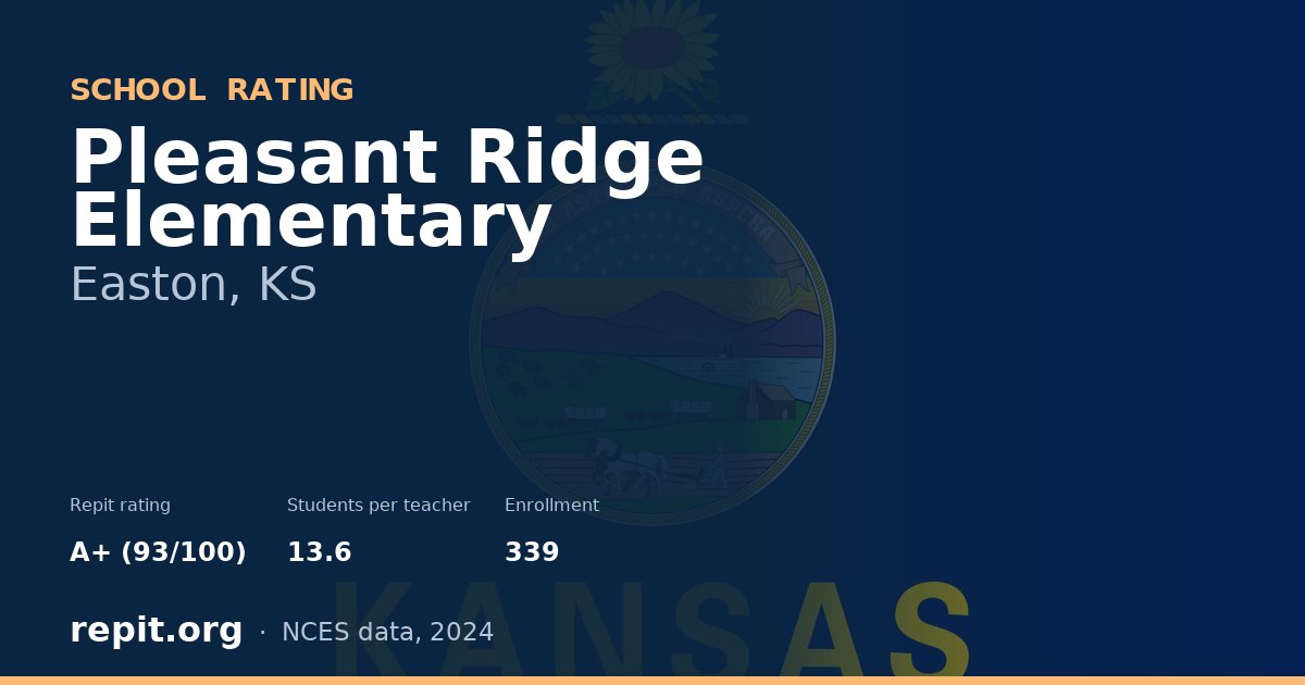 Pleasant Ridge Elementary, Easton, KS — Repit school rating A+ (93/100)
