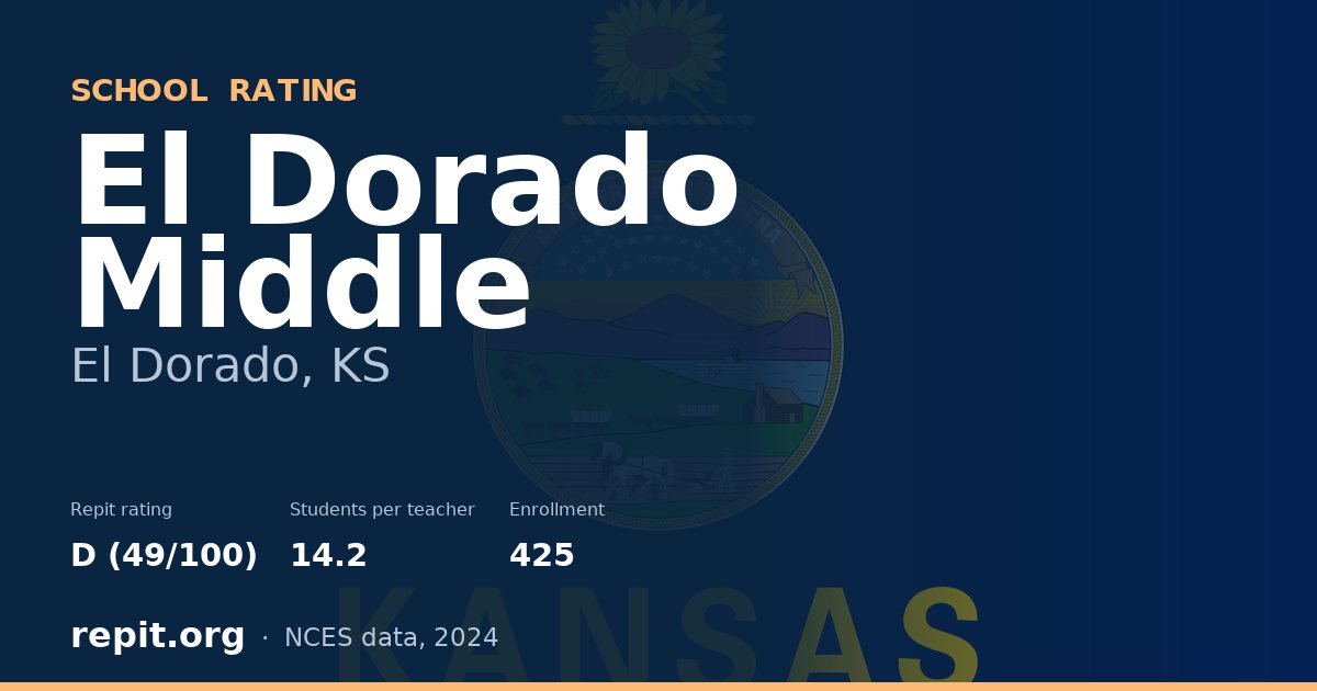 El Dorado Middle, El Dorado, KS — Repit school rating D (49/100)