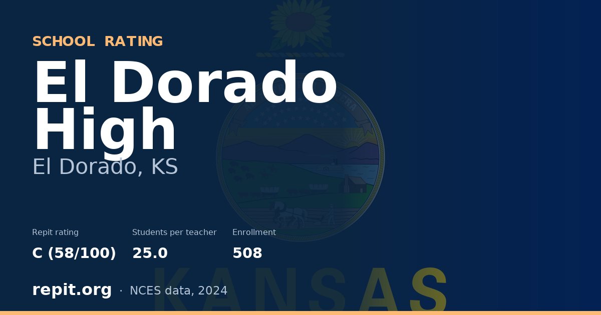 El Dorado High, El Dorado, KS — Repit school rating C (58/100)