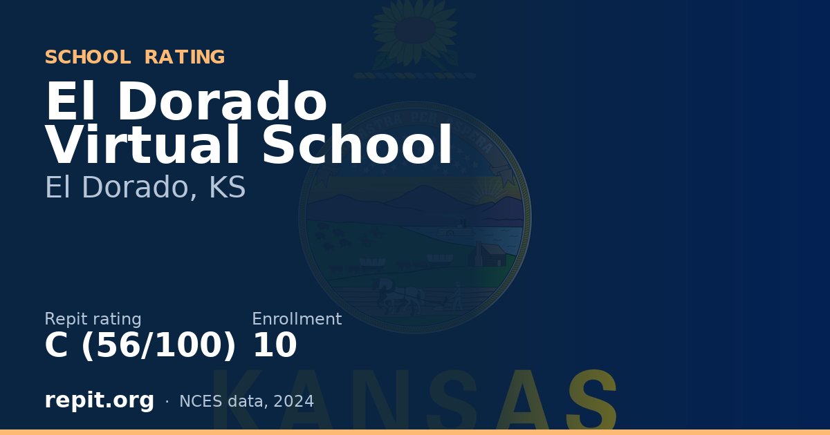 El Dorado Virtual School, El Dorado, KS — Repit school rating C (56/100)