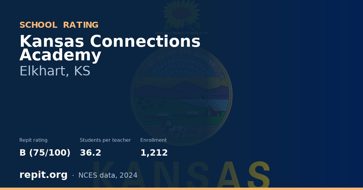 Kansas Connections Academy, Elkhart, KS — Repit school rating B (75/100)