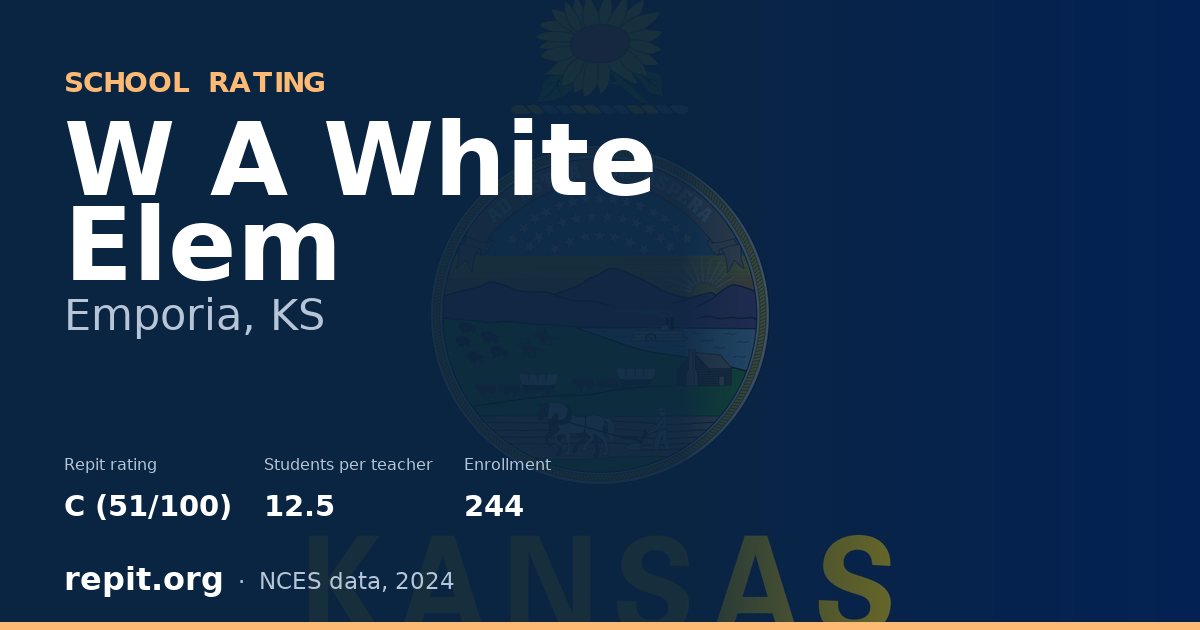 W A White Elem, Emporia, KS — Repit school rating C (51/100)