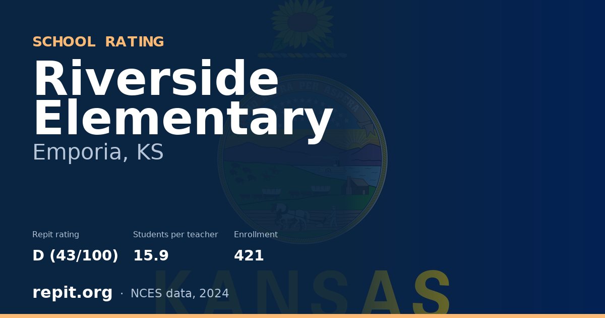 Riverside Elementary, Emporia, KS — Repit school rating D (43/100)