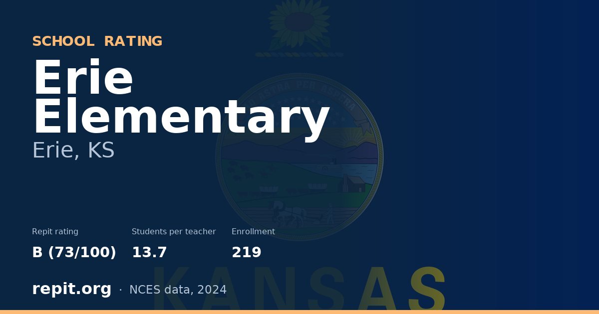 Erie Elementary, Erie, KS — Repit school rating B (73/100)