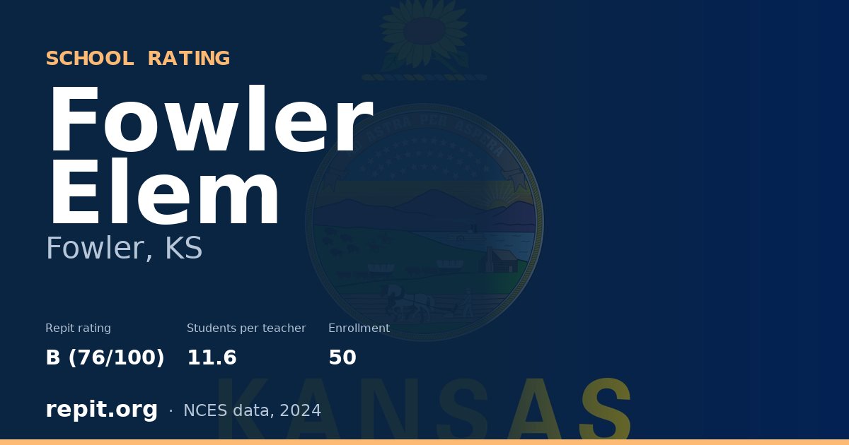 Fowler Elem, Fowler, KS — Repit school rating B (76/100)