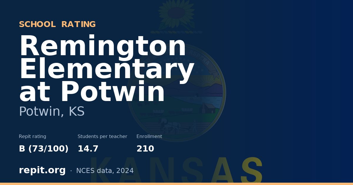 Remington Elementary at Potwin, Potwin, KS — Repit school rating B (73/100)