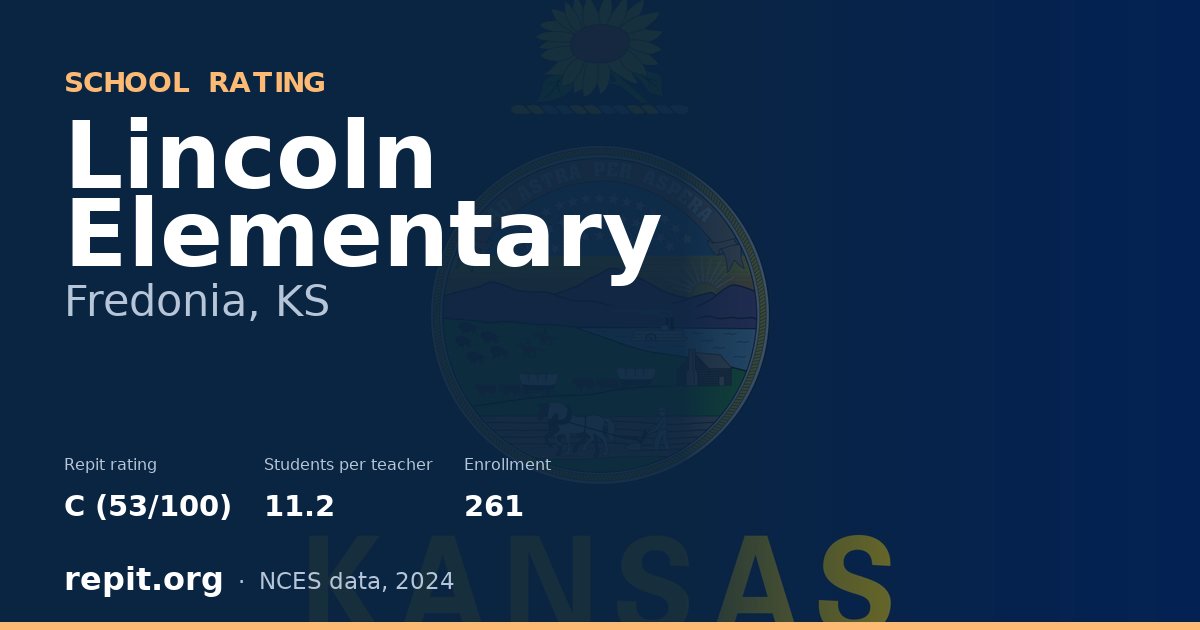 Lincoln Elementary, Fredonia, KS — Repit school rating C (53/100)