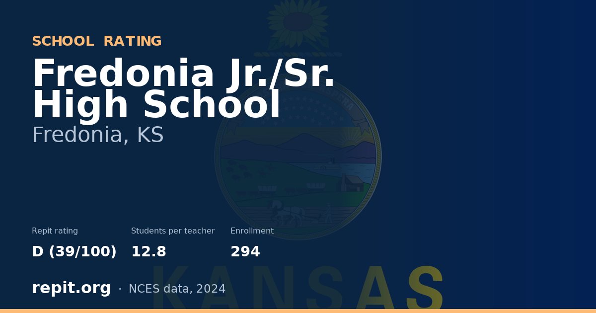Fredonia Jr./Sr. High School, Fredonia, KS — Repit school rating D (39/100)