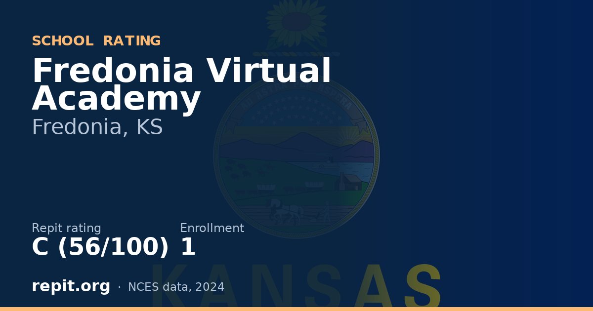 Fredonia Virtual Academy, Fredonia, KS — Repit school rating C (56/100)