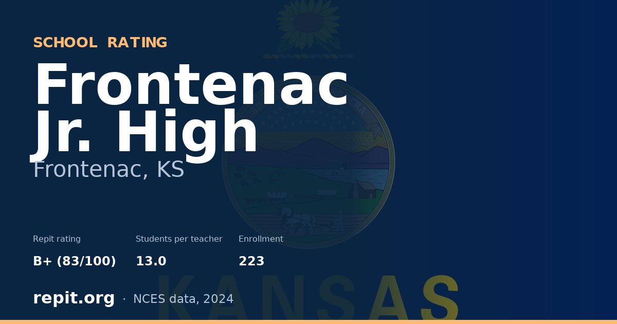 Frontenac Jr. High, Frontenac, KS — Repit school rating B+ (83/100)