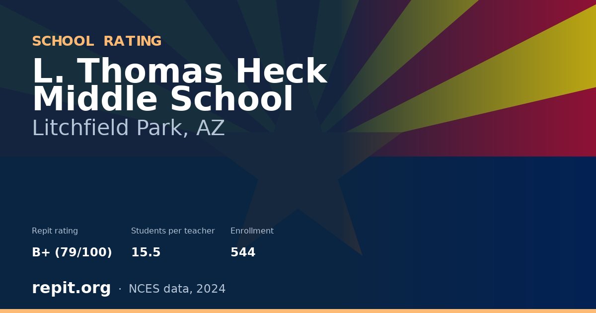 L. Thomas Heck Middle School, Litchfield Park, AZ — Repit school rating B+ (79/100)