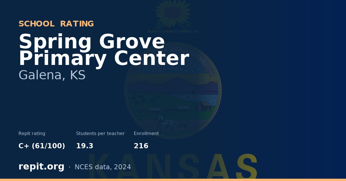 Spring Grove Primary Center, Galena, KS — Repit school rating C+ (61/100)
