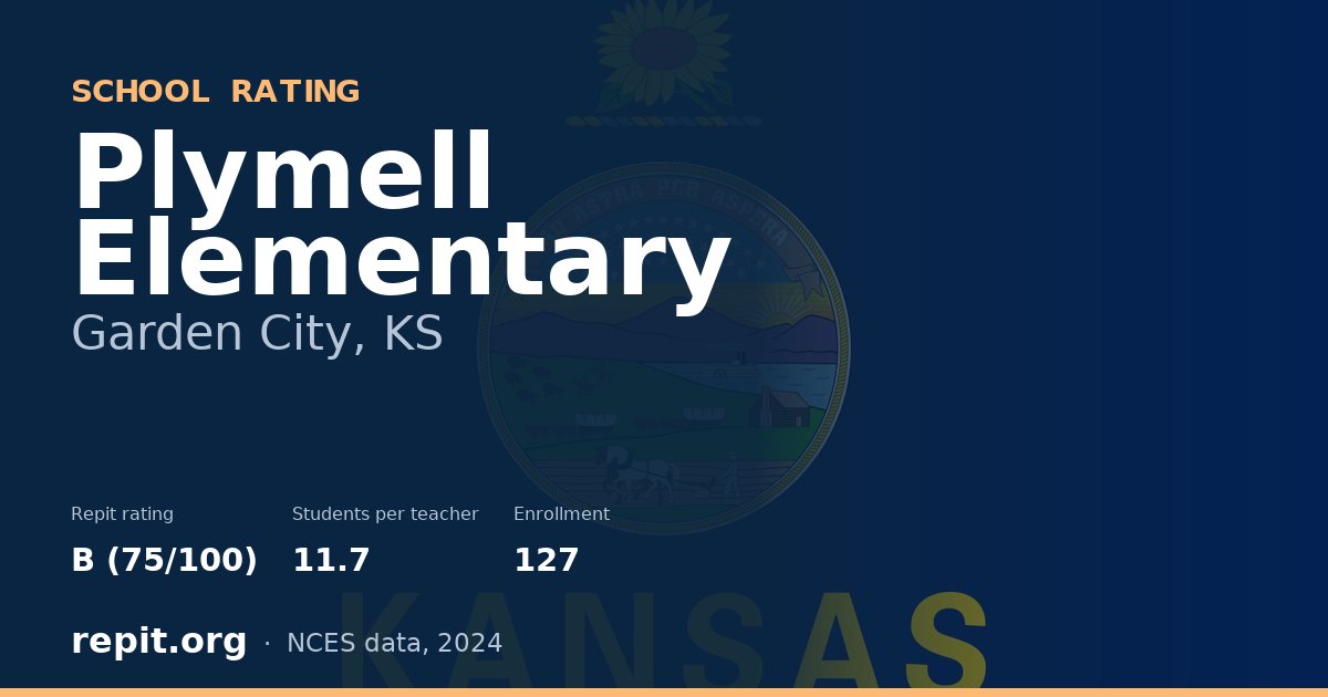 Plymell Elementary, Garden City, KS — Repit school rating B (75/100)