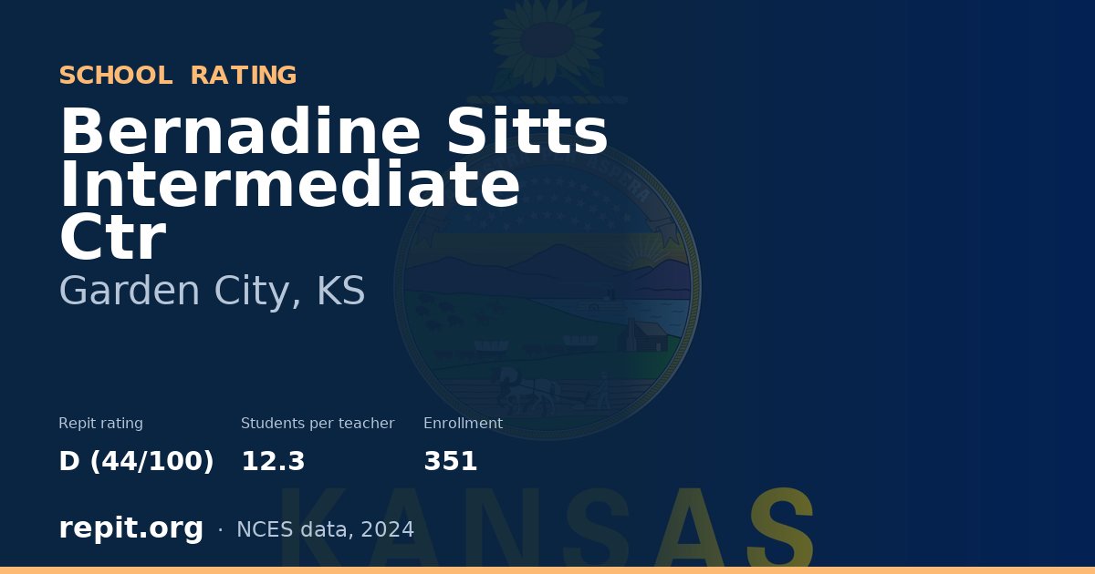 Bernadine Sitts Intermediate Ctr, Garden City, KS — Repit school rating D (44/100)