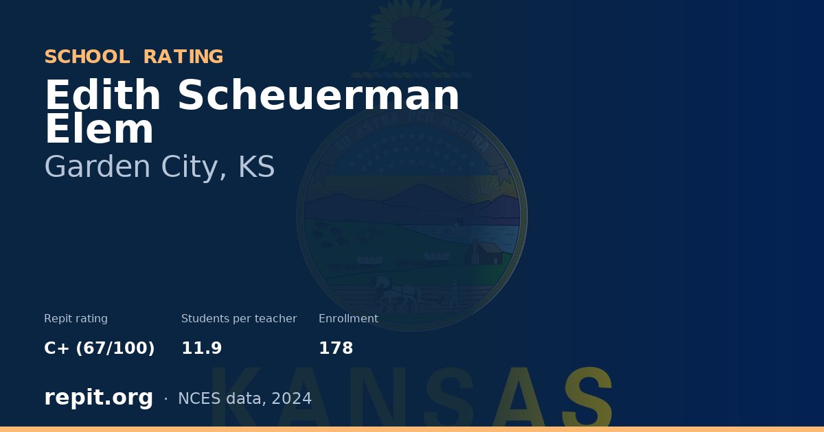 Edith Scheuerman Elem, Garden City, KS — Repit school rating C+ (67/100)