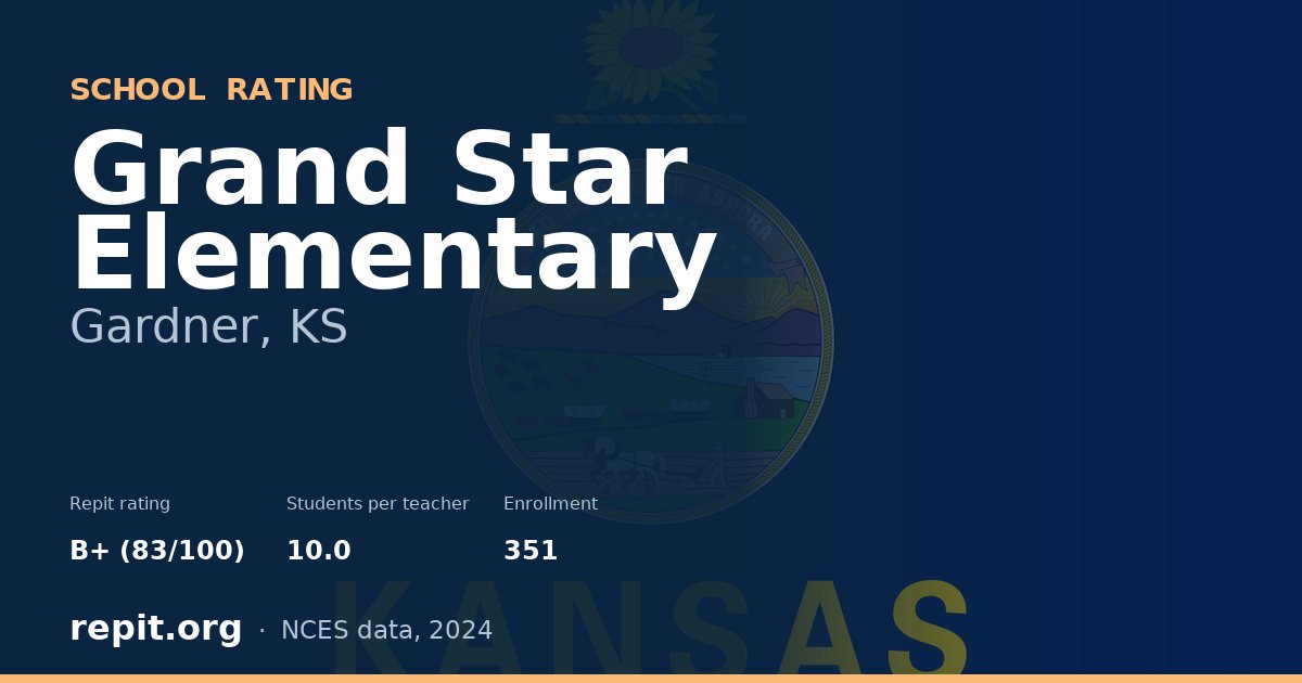 Grand Star Elementary, Gardner, KS — Repit school rating B+ (83/100)